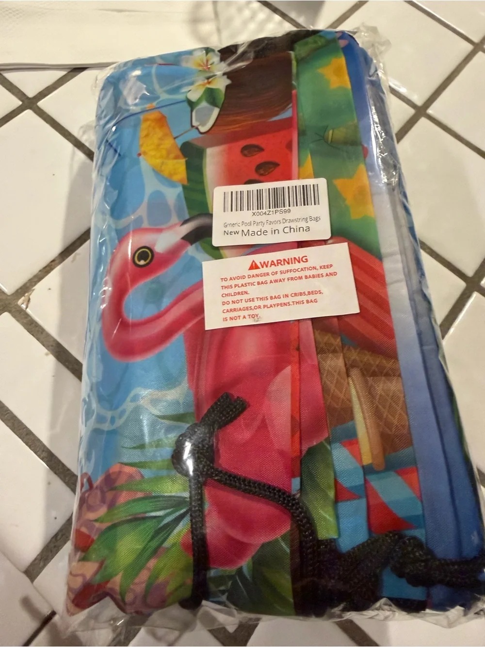 Flamingo Pool Party Kit Colorful Kids Spiral Bubble Wands - Multicolor